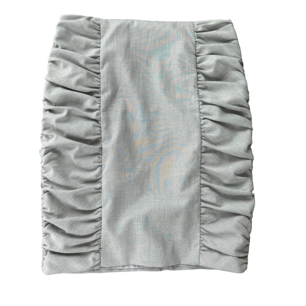 Anthropologie Cartonnier Tencel Blend Ruched Gray Pencil Skirt Women’s Size 8